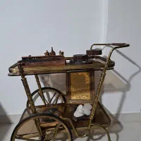 کالسکه قدیمی برنجی دورطلای
