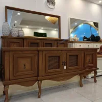 آینه کنسول میز تی وی مدل بلوط