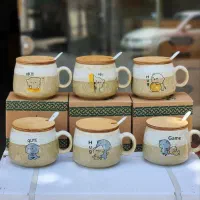 ماگ کپلی فانتزی طرح گربه درب دار