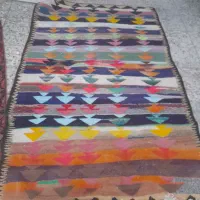 گلیم دست بافت قدیمی|گلیم، جاجیم، گبه|خرمآباد, |دیوار