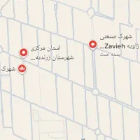 زمین صنعتی در ساوه  شهرک صنعتی زاویه