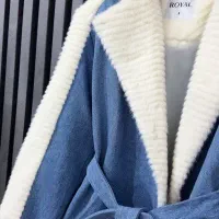 کاپشن زنانه ترکیب جین وتدی بند دار|لباس|قم, بنیاد|دیوار