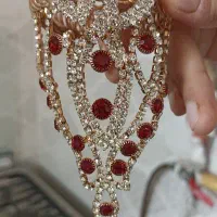 دستبند نگینی خوشگل انگشتر دار