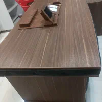 میز ریاست ام دی آف با روکش و قطعات چرم|مبلمان اداری|شهرکرد, |دیوار