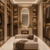 طراحی و اجرای کلوزت روم لوکس کمد دیواری مدرن