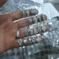 انگشتر نقره زنانه رادیوم تک نگین عیار ۹۲۵