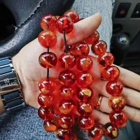 تسبیح کهربا عسلی