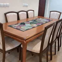 میز غذا خوری هشت نفر (چوب نراد)