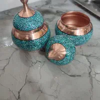قندان فیروزه کوبی سایز ۱|صنایع دستی و سایر لوازم تزئینی|اصفهان, عمان سامانی|دیوار