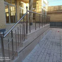 نرده استیل. شیشه ای