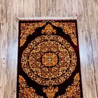 تابلو فرش تمام ابریشم نفیس اصل قمی|تابلو فرش|مشهد, سجاد شهر|دیوار