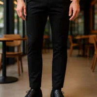 پکیج شلوار اسلش مردانه (مشکی)+کفش رسمی مردانه مشکی