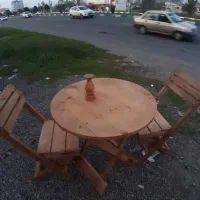 صندلی تاشو  نیمکت چوبی کافه