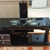 زیر تلویزیون شیشه ای شیک