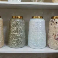 گلدان بلوری تزیینی با گل مصنوعی|گل مصنوعی|سیرجان, |دیوار