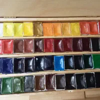 آبرنگ سن‌پترزبورگ ۴۸ رنگ جعبه چوبی