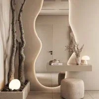 آیینه دفرمه نور دار انواع طرح ها