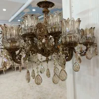 لوستر تمام برنج 6شاخه 12شعله|لوستر و چراغ آویز|تهران, مینابی|دیوار