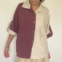 شومیز ترکیبی دو رنگ|لباس|رضوانشهر, |دیوار