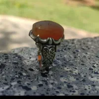 انگشتر عقیق یمن اصل پرتقالی|جواهرات|اصفهان, آفاران|دیوار