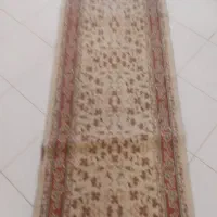 فرش ماشینی کرم رنگ کناره