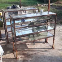 ویترین شیشه ای دور آهنی|بوفه، ویترین، کنسول|رشت, شکار اسطلخ|دیوار