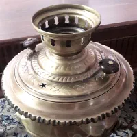 سماور برنجی ذغالی کار ۲۵ سال قبل تبریز نو نیم متری|سماور، چایساز، قهوهساز|قم, یخچال قاضی|دیوار