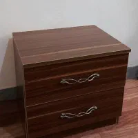 فروش تخت دو نفره Mdf به همراه ۲عدد پاتختی در حد نو|تخت و سرویس خواب|گنبد کاووس, |دیوار