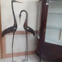 دکوری جفت درنا تمام فلز.زیبا.قد۱۶۰