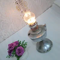 چراغ گردسوز نفتی قدیمی تمام برنجی سالم و روشن|کلکسیون اشیاء عتیقه|تهران, آسمان|دیوار