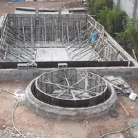 اجرا شبکه بندی و قالب بندی استخر....