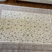 یک جفت فرش ماشینی کرم