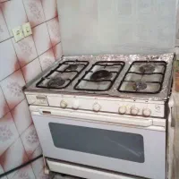 اجاق گاز ۵شعله تهران سبحان فر دار سفید لعاب