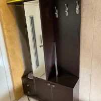 کمد جا کفشی و آویز لباس همراه با آینه