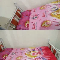 تخت فلزی دوطبقه همراه باتشک وکاور