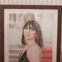 تابلو نقاشی مدادرنگی چهره آنا دِ آرماس