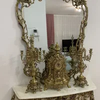 آیینه شمعدان فوق سنگین برنز