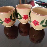 لیوان سفالی و  جادستمالی پیوتر