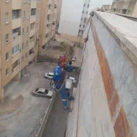 عایق نانو کار در ارتفاع با طناب راپل