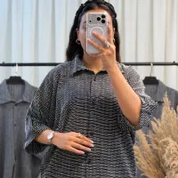 شومیز باکسی پارچه زنبوری
