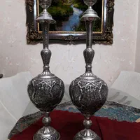 سنبلدان جام قلمزنی مسی گلدان قلمکاری تنگ مجسمه|کلکسیون اشیاء عتیقه|تهران, تهران‌ویلا|دیوار