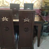 میز غذاخوری چهارنفره چوبی|میز و صندلی غذاخوری|ورامین, ورامین|دیوار