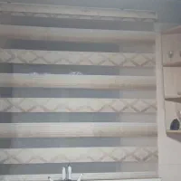 پرده زبرا پارچه خارجی به همراه پرده پذیرایی|پرده، رانر، رومیزی|تهران, تهرانپارس غربی|دیوار