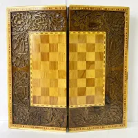 تخته نرد منبتکاری گل و بوته