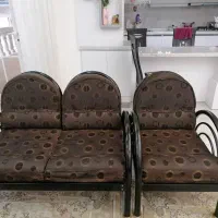 مبل فلزی 6نفره همراه جلو مبلی