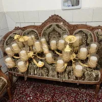 دوعدد لوستر کریستالی