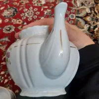 قوری چینی گل سرخی|قوری، کتری، قهوه‌ساز دستی|اراک, |دیوار