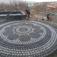 اجرای سنگ کوبیک سنگ لاشه