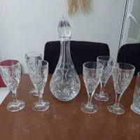 سرویس کریستال خورشیدی ۴۶پارچه در حد نو