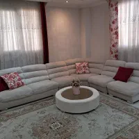 مبلمان راحتی طرح ال ۷ نفره با کوسن و میز جلو مبلی|مبلمان خانگی و میز عسلی|رامسر, |دیوار